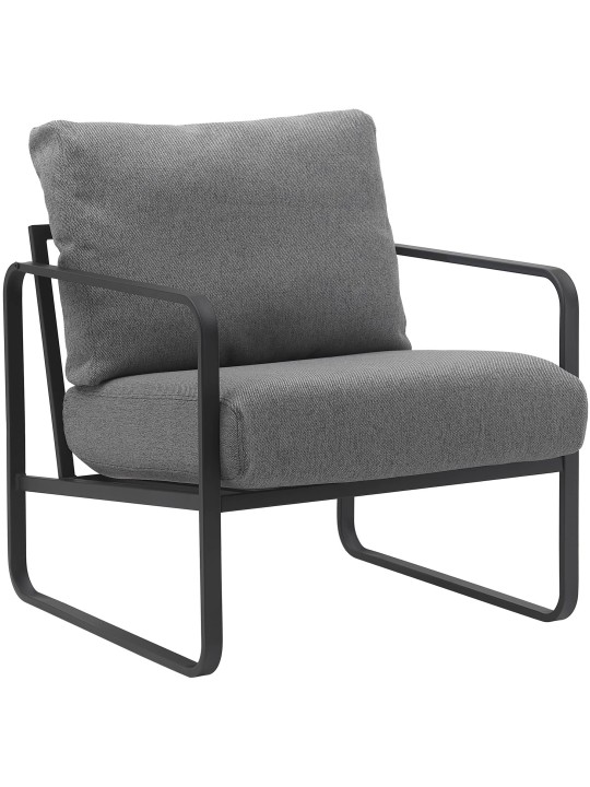 Lounger Manea szövet, sötétszürke