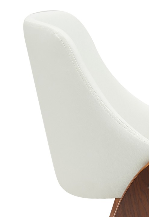 Vangale műbőr étkezőszék, dió/fehér Vangale műbőr étkezőszék, dió/fehér