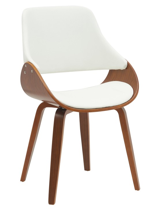 Vangale műbőr étkezőszék, dió/fehér Vangale műbőr étkezőszék, dió/fehér