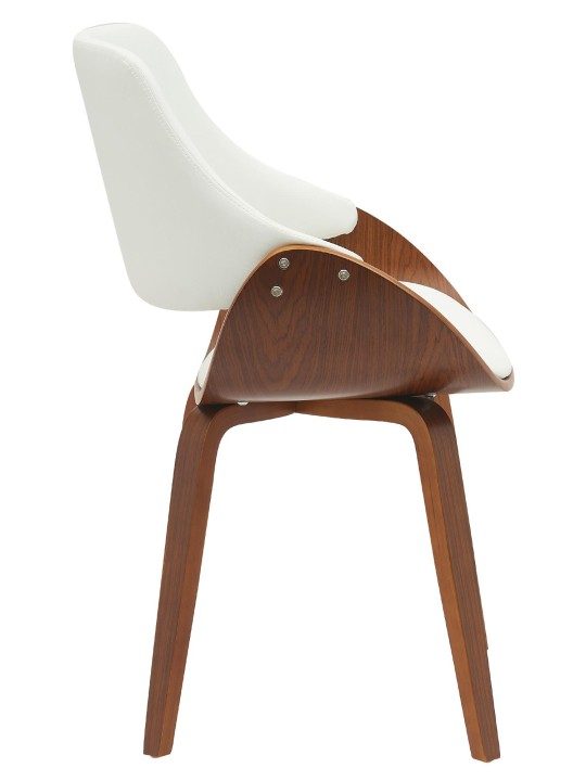 Vangale műbőr étkezőszék, dió/fehér Vangale műbőr étkezőszék, dió/fehér