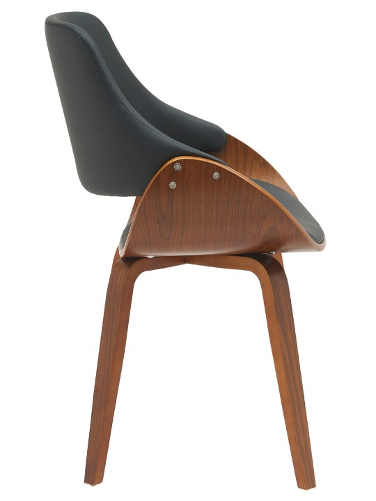 Vangale műbőr étkezőszék, dió/fekete