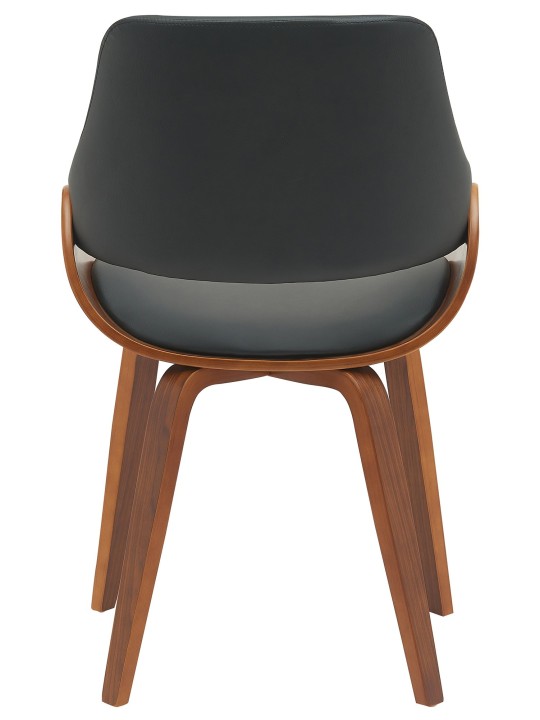 Vangale műbőr étkezőszék, dió/fekete