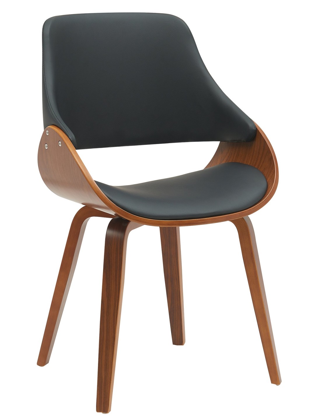 Vangale műbőr étkezőszék, dió/fekete