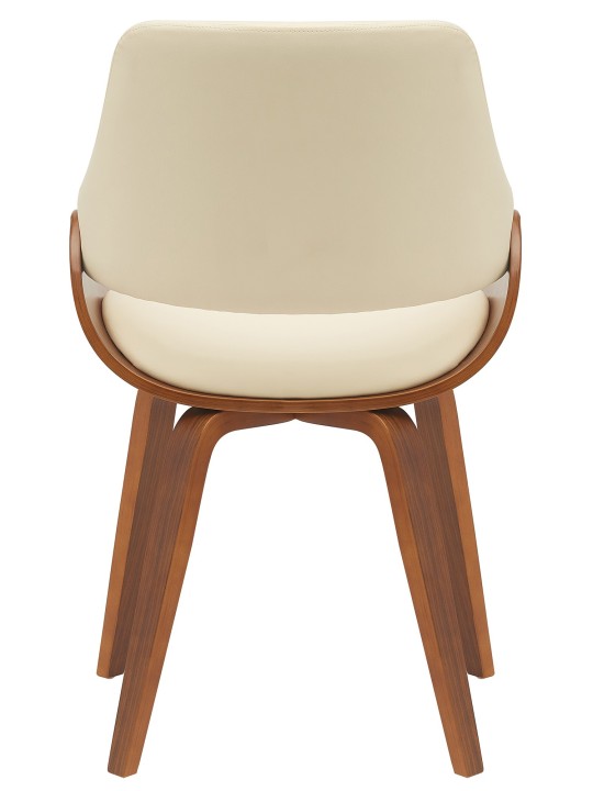 Vangale műbőr étkezőszék, dió/krém