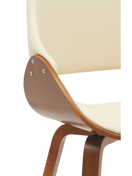 Vangale műbőr étkezőszék, dió/krém