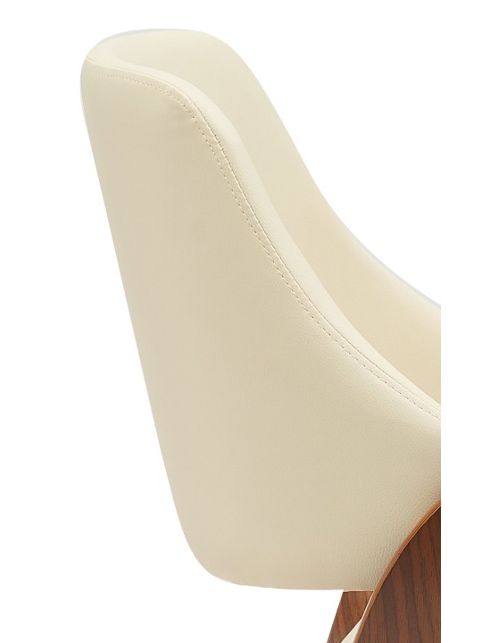 Vangale műbőr étkezőszék, dió/krém