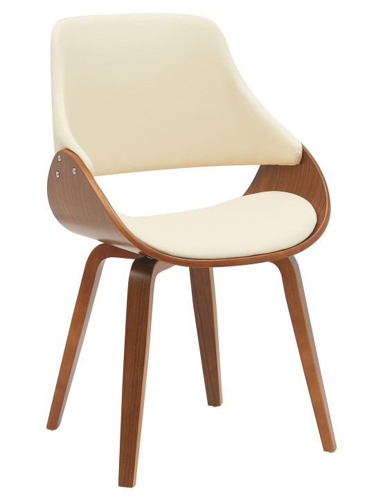 Vangale műbőr étkezőszék, dió/krém