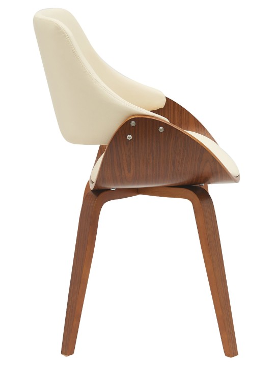 Vangale műbőr étkezőszék, dió/krém