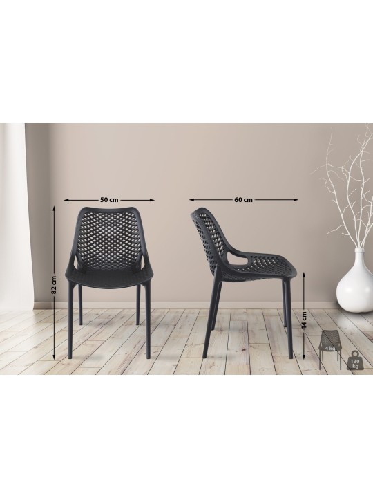 Levegő szék, fekete