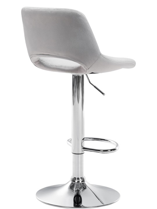Bárszék Camden bársony króm, világosszürke