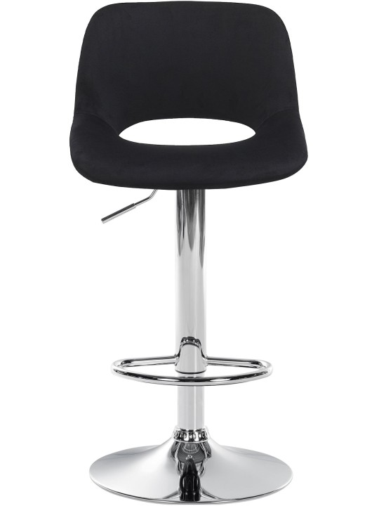 Bárszék Camden bársony króm, fekete