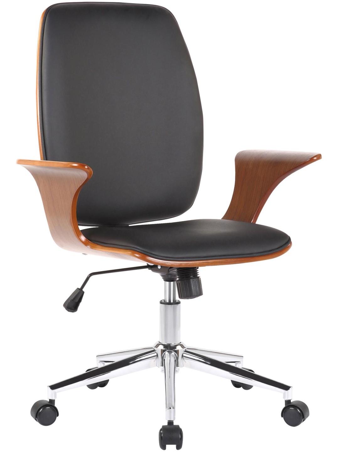 Burbank műbőr irodai szék, dió/fekete