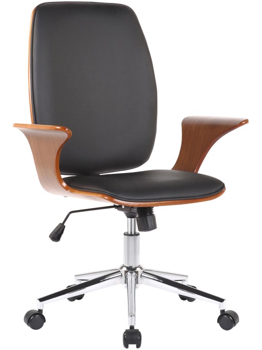 Burbank műbőr irodai szék, dió/fekete