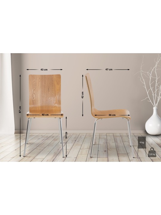 2 db Pepe látogatói szék készlet, tölgy