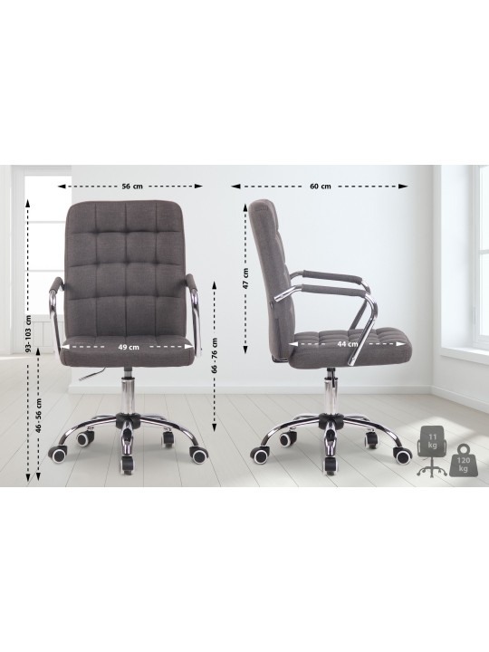 Irodai szék Terni szövet, sötétszürke