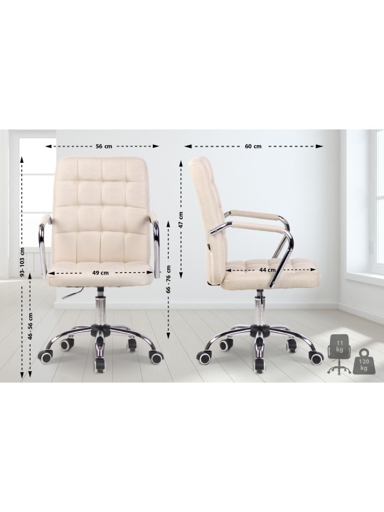 Irodai szék Terni szövet, krém