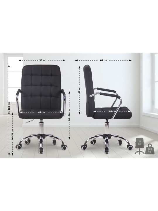 Irodai szék Terni szövet, fekete