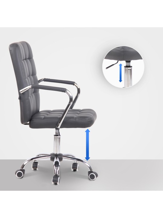 Terni műbőr irodai szék, szürke
