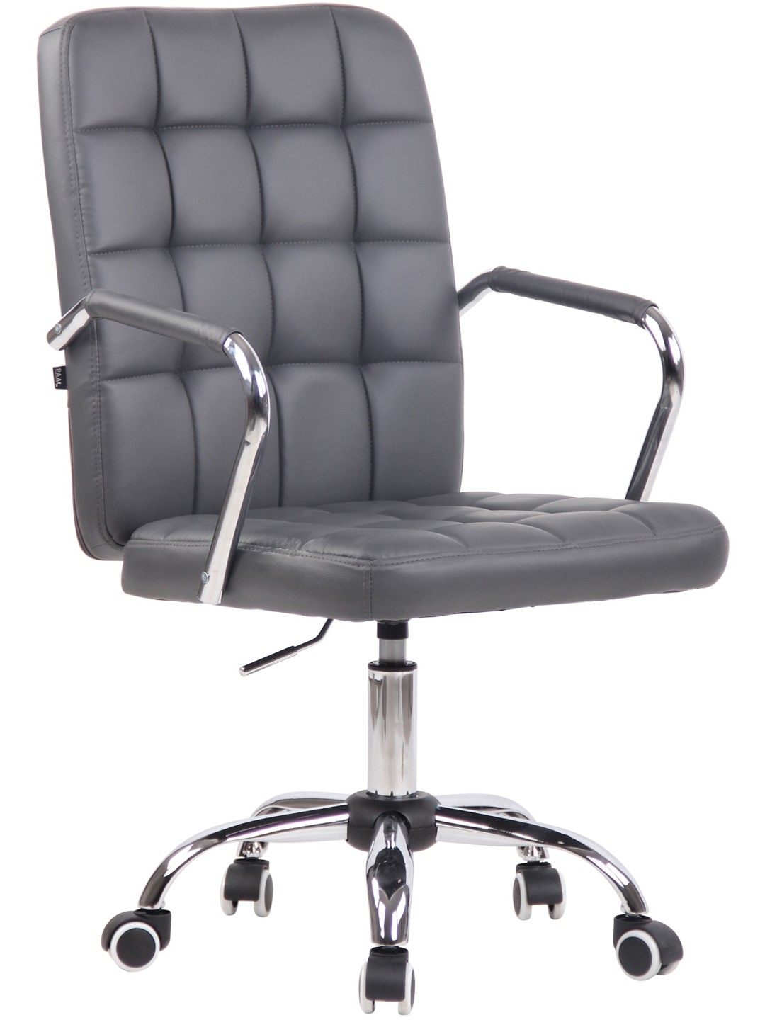 Terni műbőr irodai szék, szürke