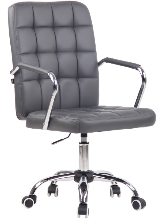 Terni műbőr irodai szék, szürke