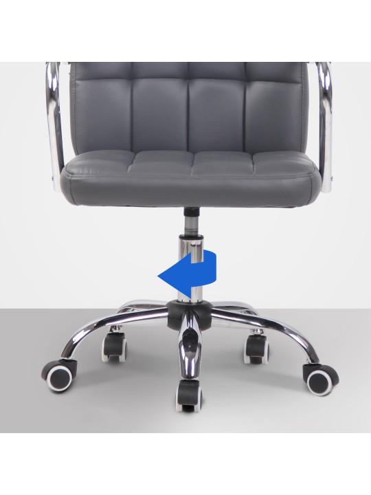 Terni műbőr irodai szék, szürke