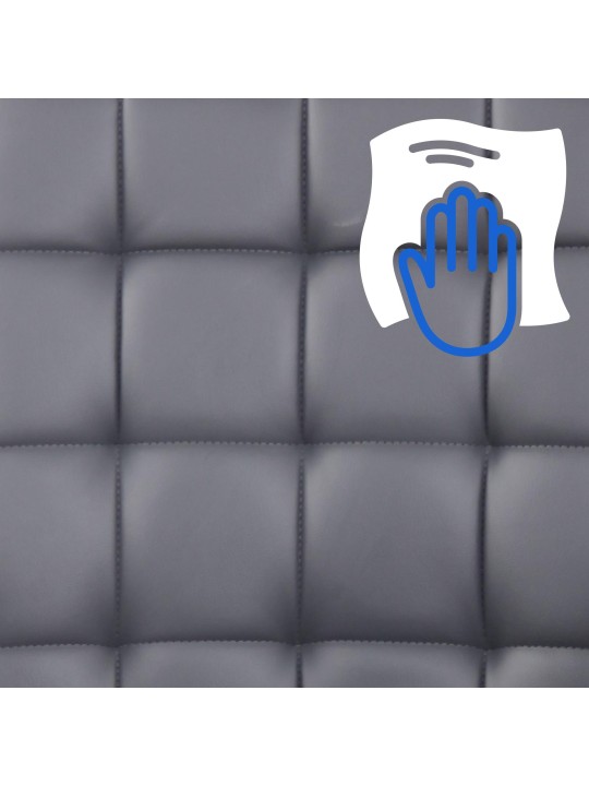 Terni műbőr irodai szék, szürke