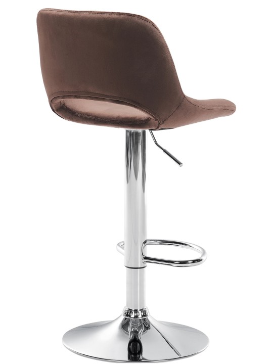 2 db bárszék szett Camden bársony króm, barna