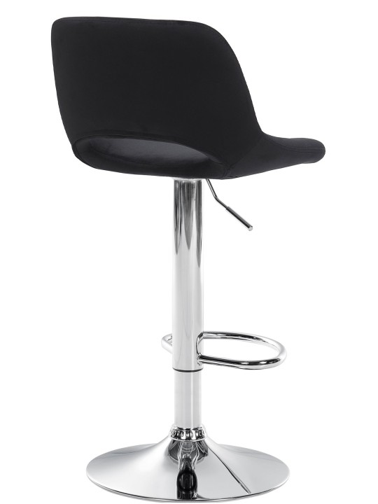 2 db bárszék szett Camden bársony króm, fekete