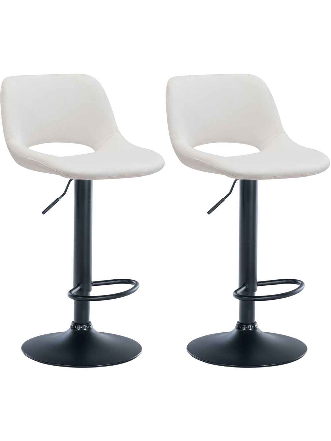 2 db bárszék szett Camden bársony, krém