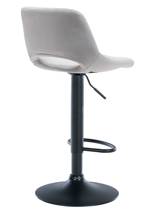 2 db bárszék szett Camden bársony, világosszürke