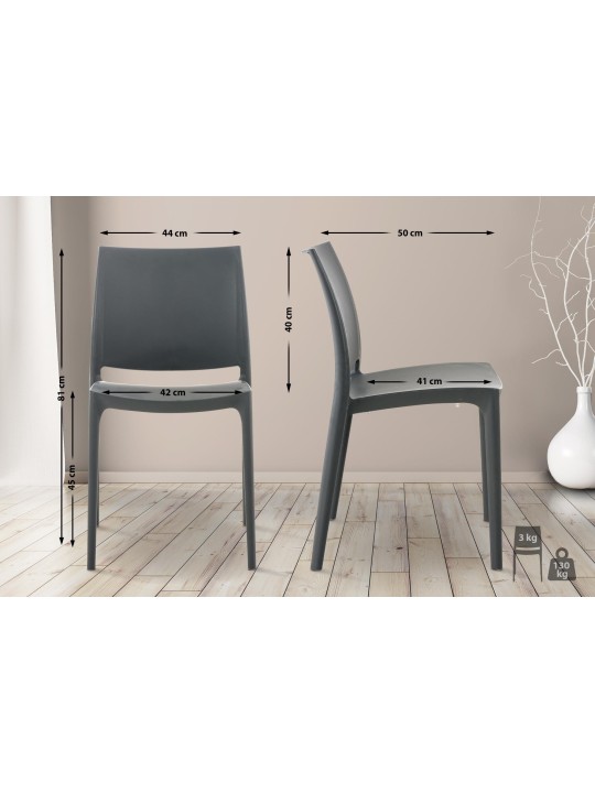 MAYA szék, sötétszürke