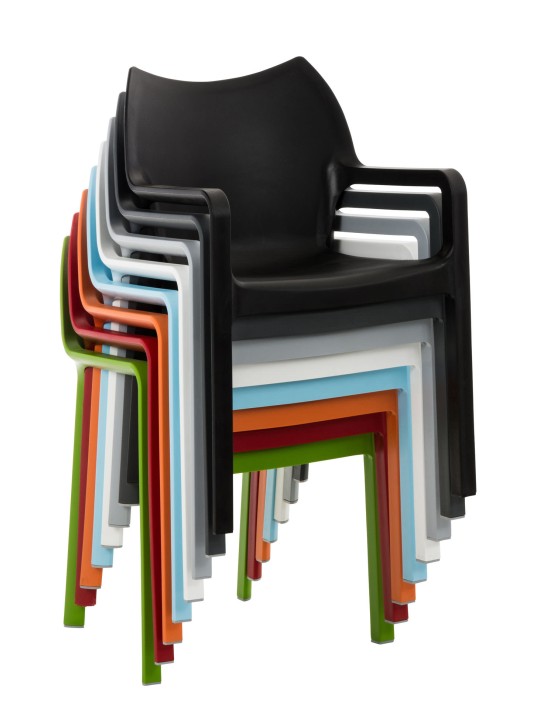 4 db Diva szék készlet, fekete