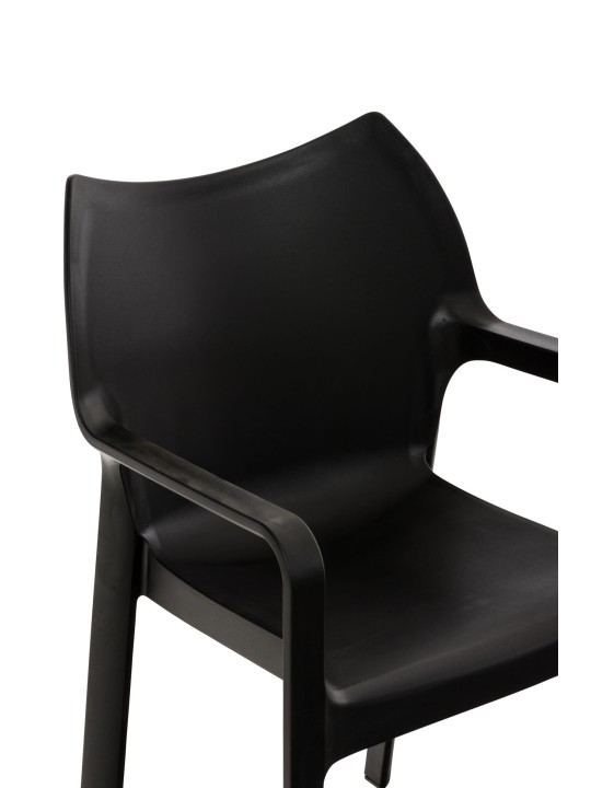 4 db Diva szék készlet, fekete