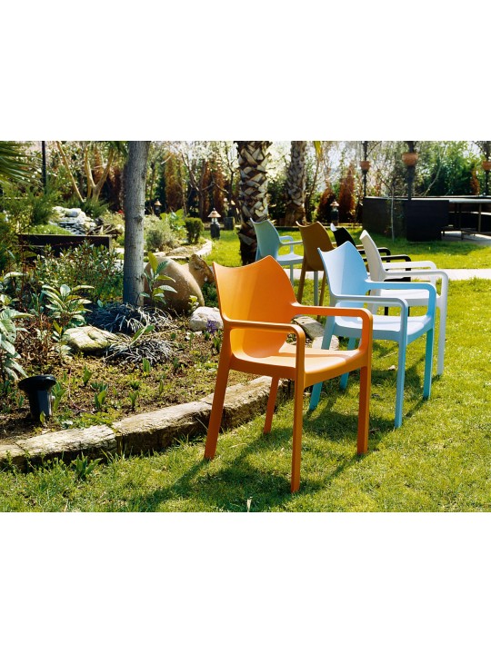 4 db Diva szék készlet, világosszürke