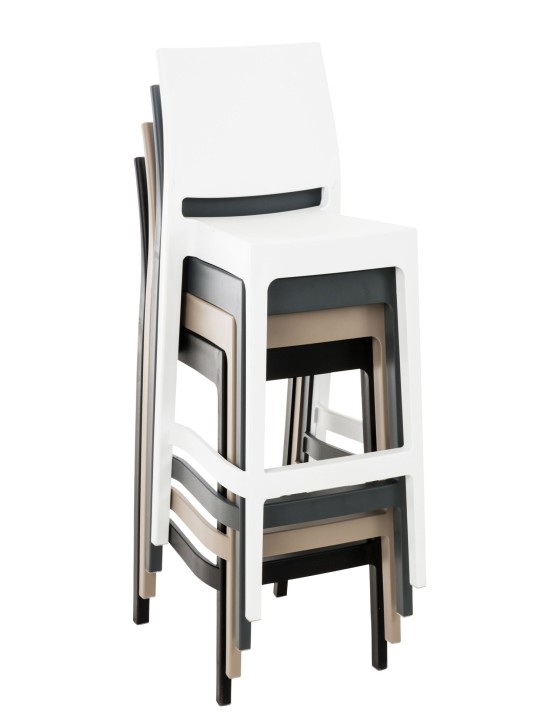 4 db Maya bárszék készlet, sötétszürke