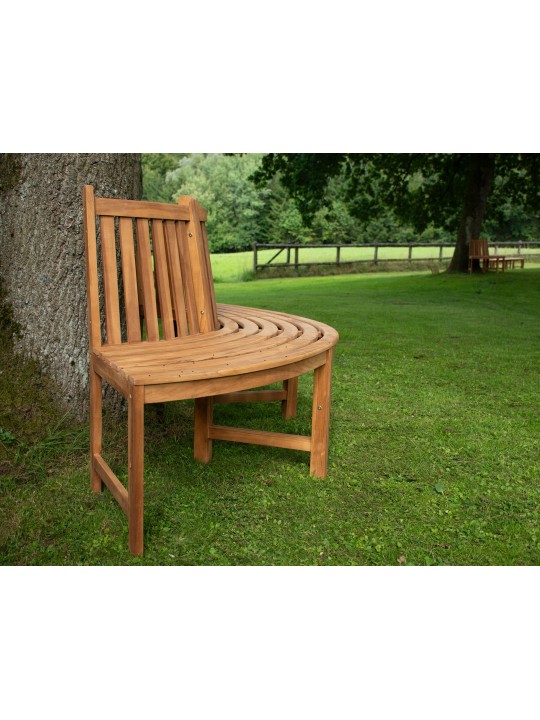 Fapad Férfi 206cm félkör alakú, háttámlával, barna