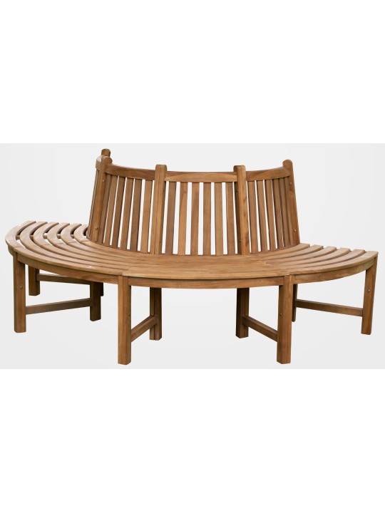 Fapad Férfi 206cm félkör alakú, háttámlával, barna