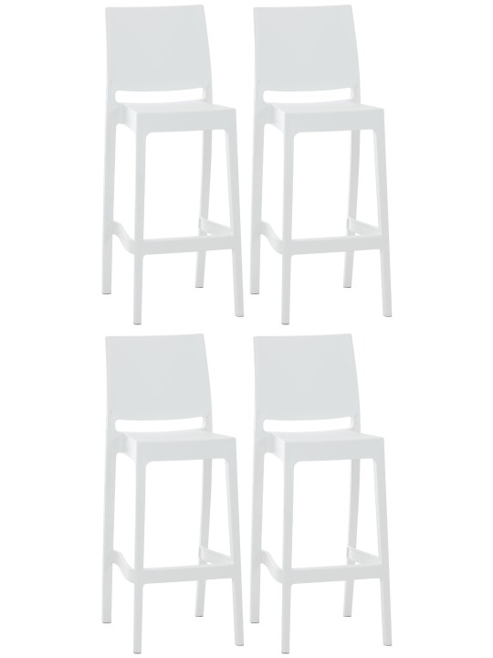 4 db Maya bárszék készlet, fehér