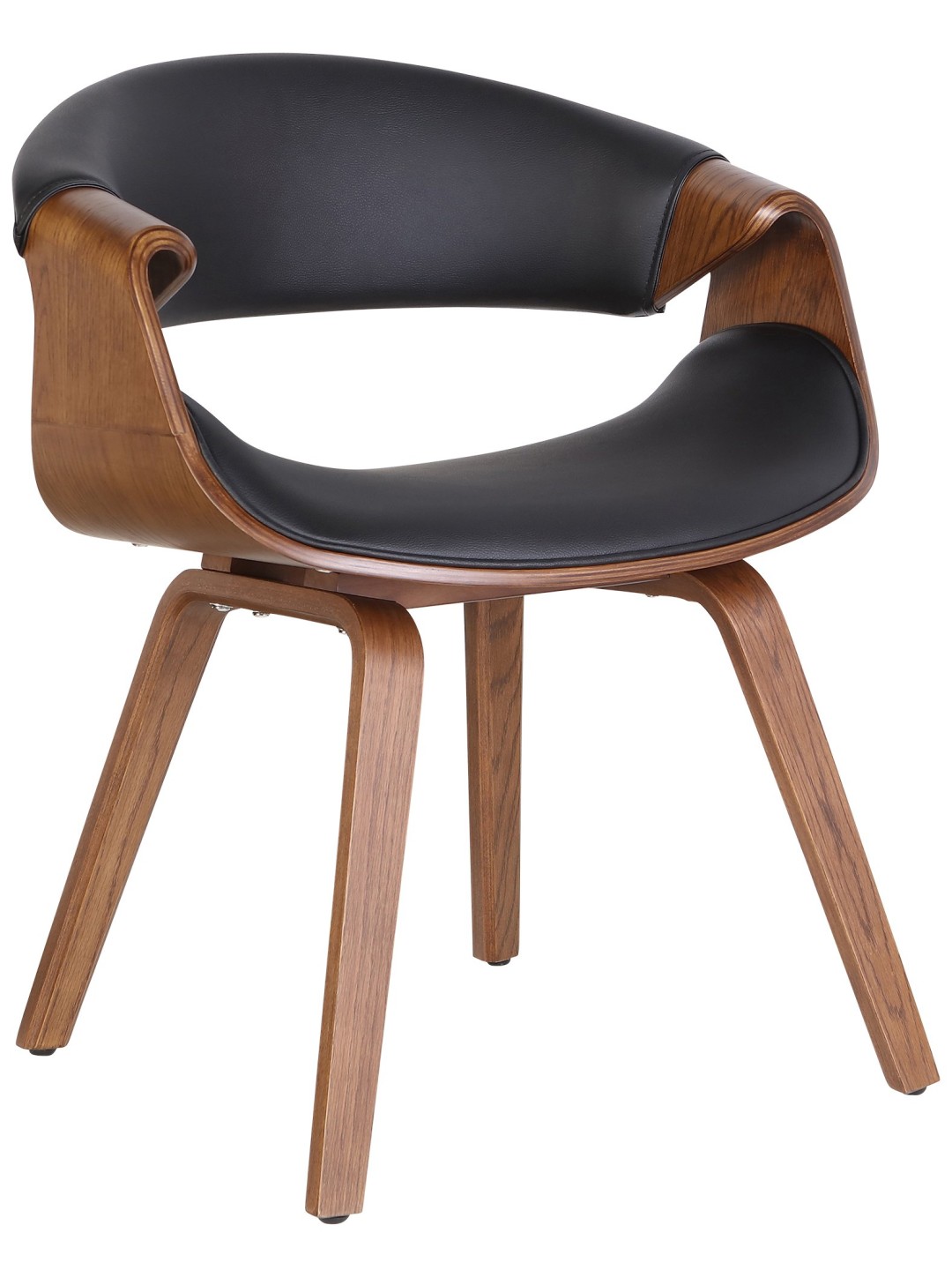 Foley tölgy műbőr étkezőszék, fekete