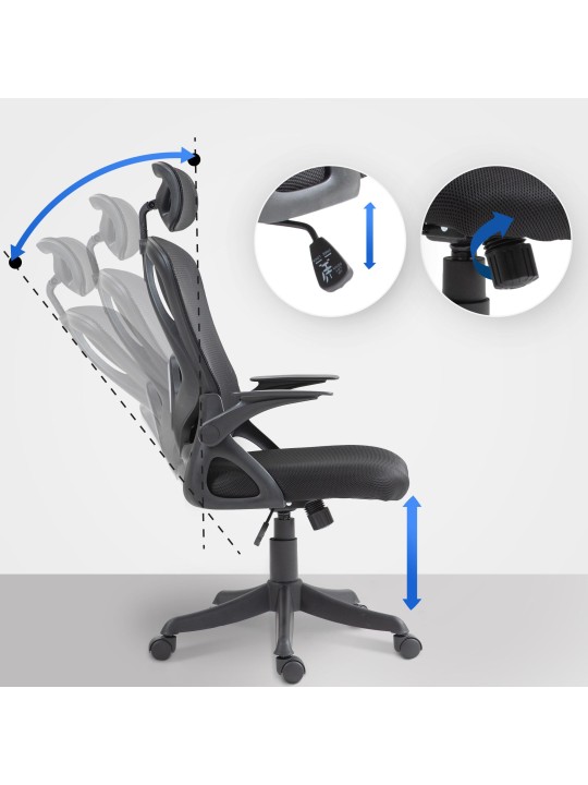 Taos irodai szék, fekete