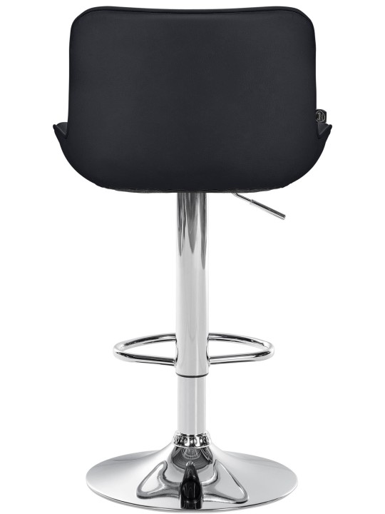 2 db bárszék Vonore króm műbőr szett, fekete