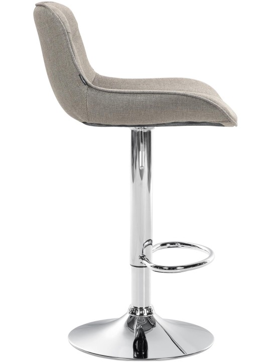 2 db bárszék készlet Vonore szövet króm, taupe