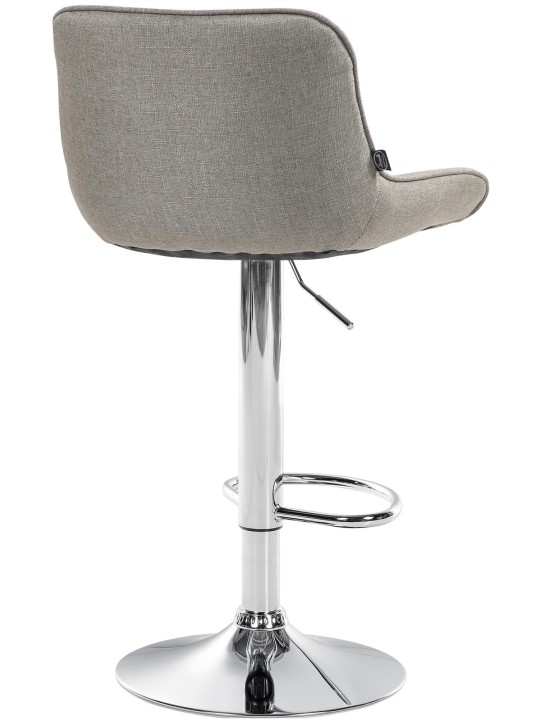 2 db bárszék készlet Vonore szövet króm, taupe