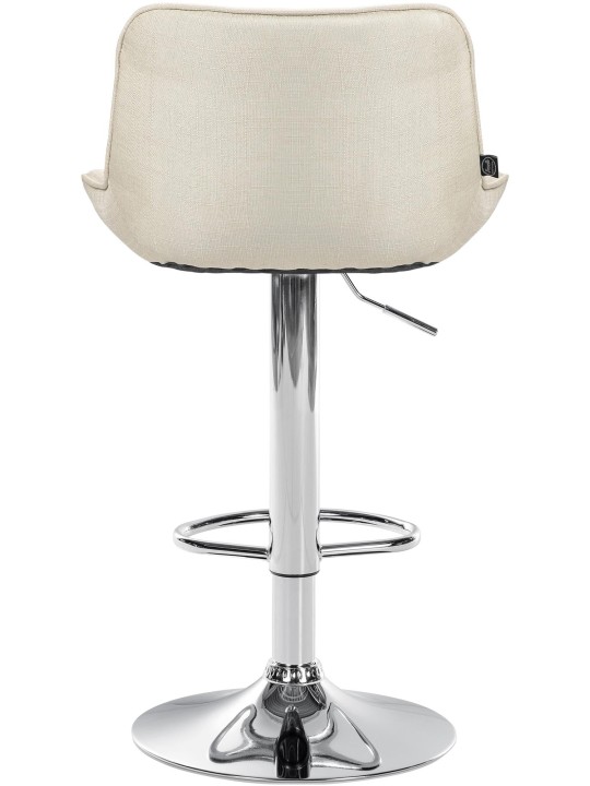 2 db bárszék készlet Vonore szövet króm, krém