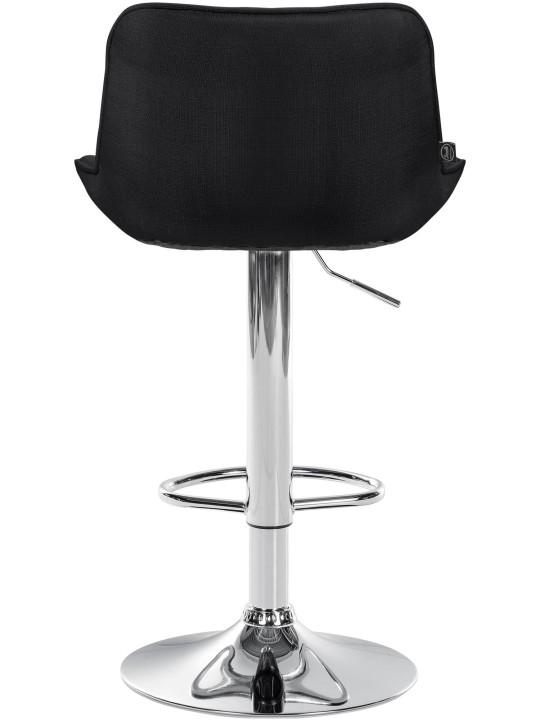 2 db bárszék készlet Vonore szövet króm, fekete