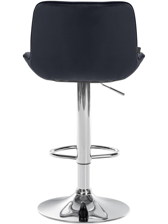 2 db bárszék Vonore bársony króm szett, fekete