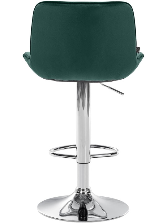 2 db bárszék Vonore bársony króm szett, zöld