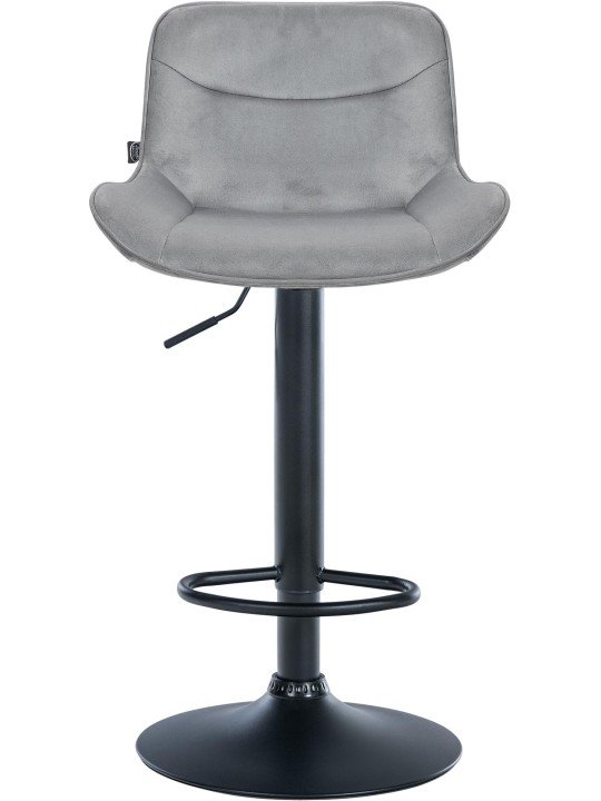 2 db bárszék Vonore bársony készlet, szürke