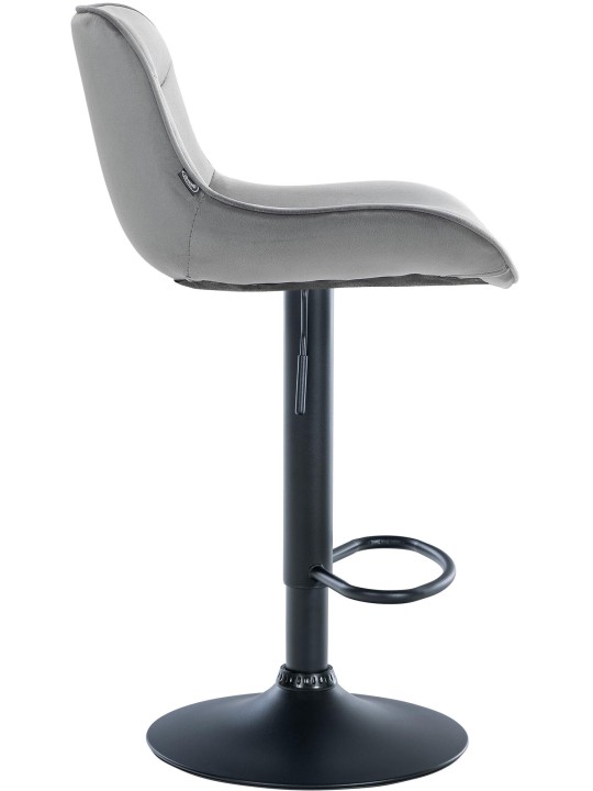 2 db bárszék Vonore bársony készlet, szürke