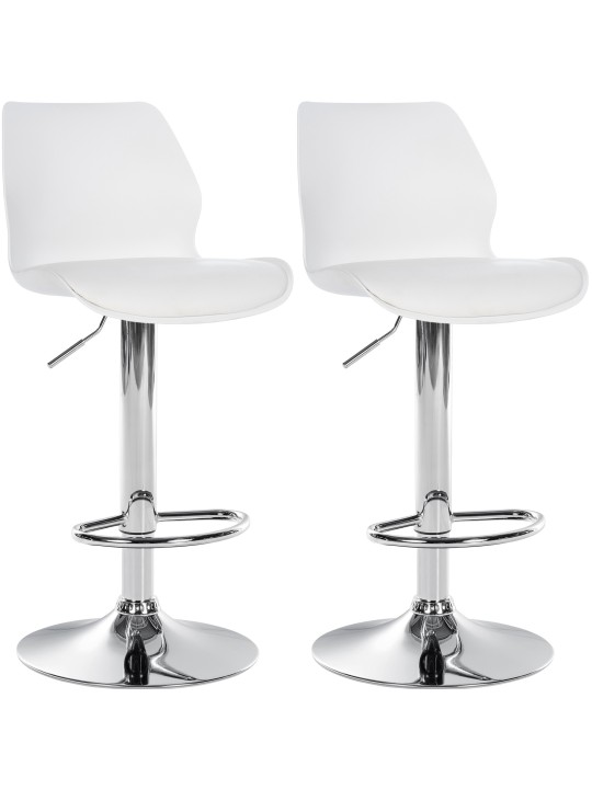 2 db bárszék készlet Gilbert műanyag, fehér 2 db bárszék készlet Gilbert műanyag, fehér